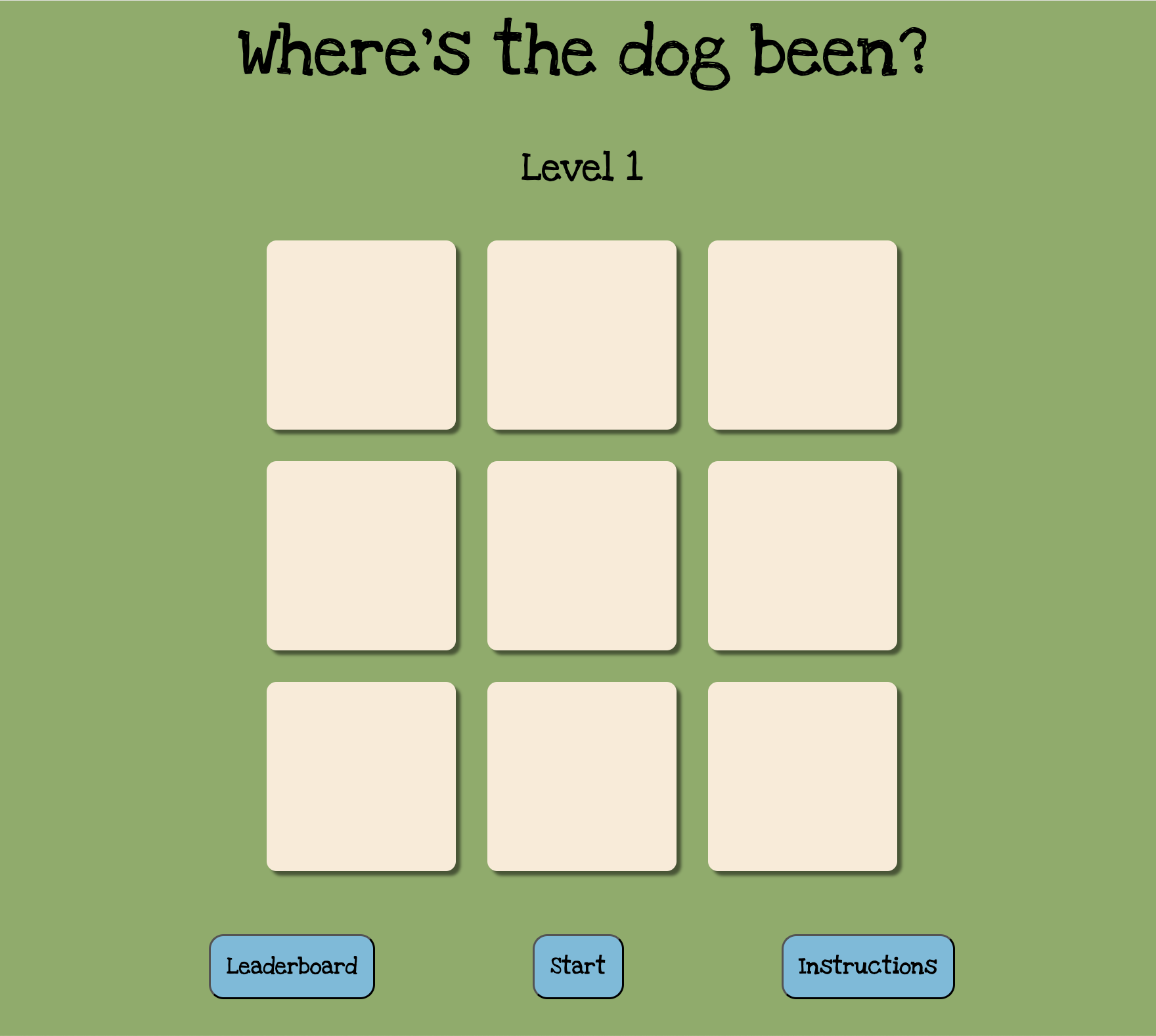Picture of memorygame home page